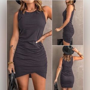 NWT BTFBM Bodycon Dress Size Large Gray